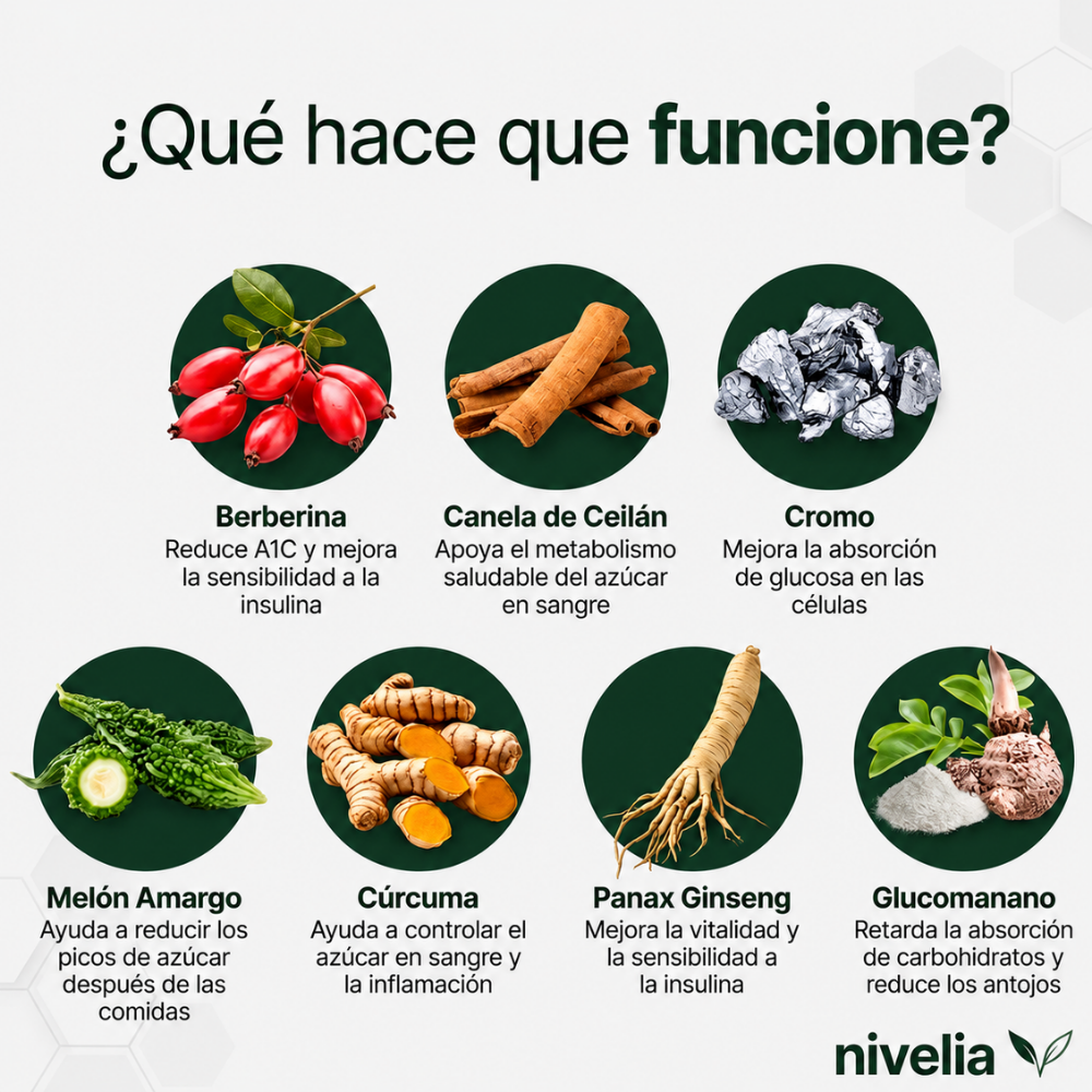 NIVELIA® BERBERINE - Baja y equilibra tu glucosa naturalmente