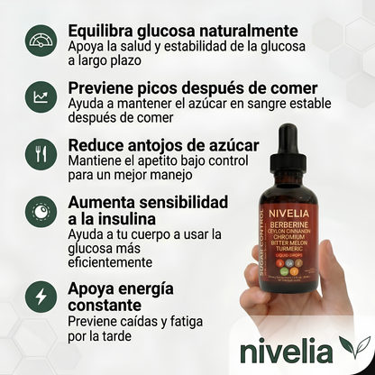 NIVELIA® BERBERINE - Baja y equilibra tu glucosa naturalmente