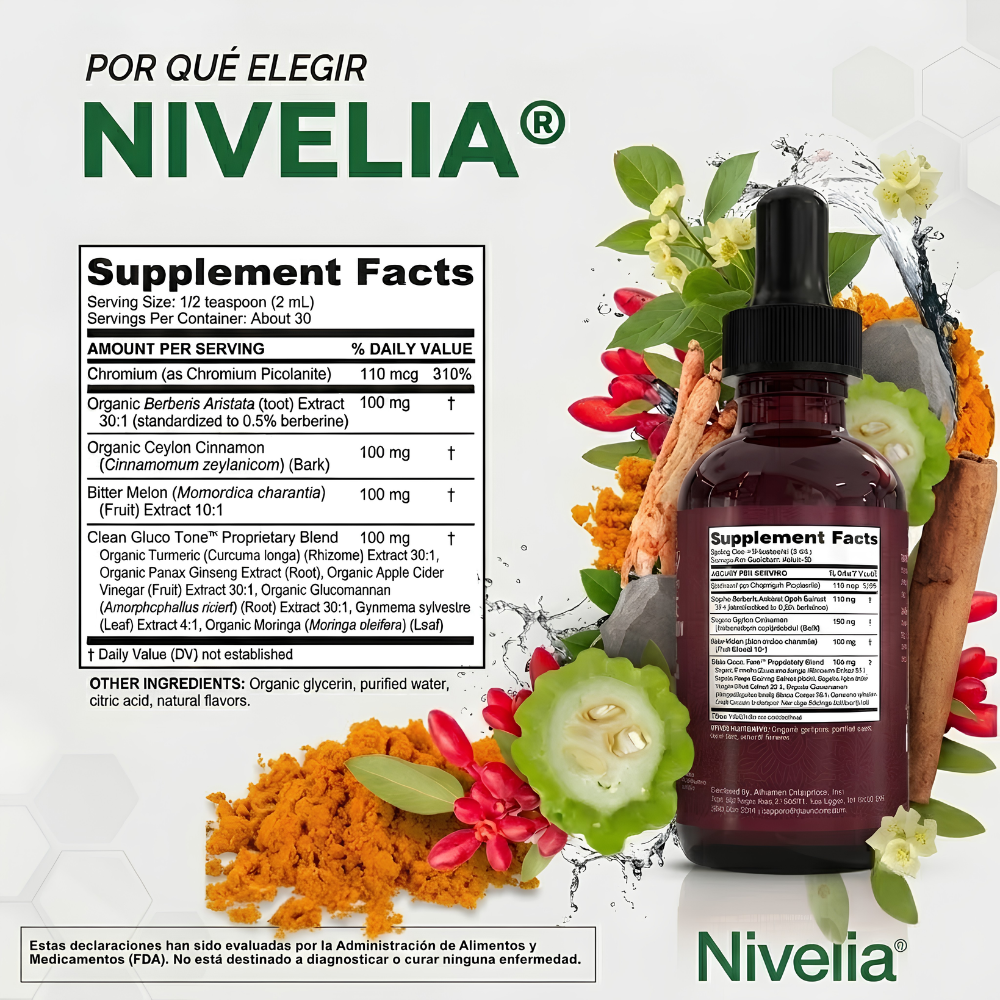 NIVELIA® BERBERINE - Baja y equilibra tu glucosa naturalmente