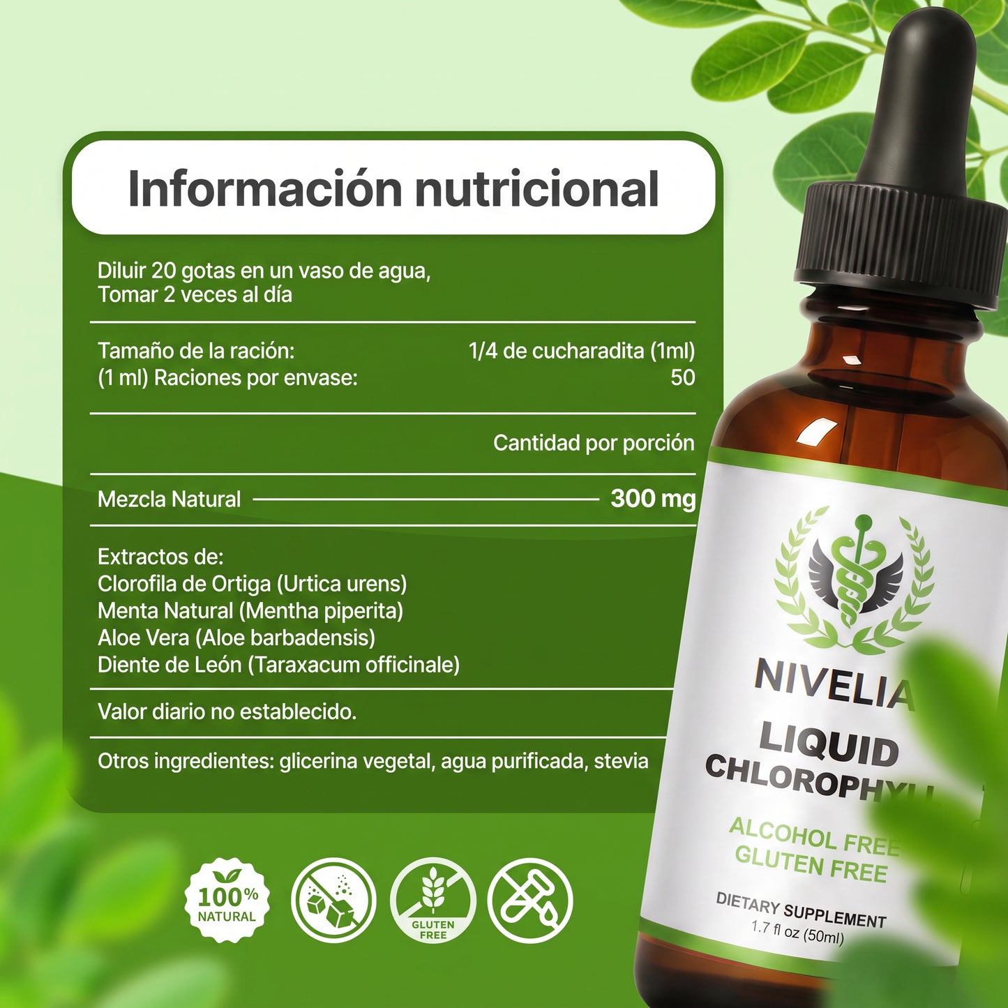 Gotas NIVELIA® | Clorofila Détox Intestinal