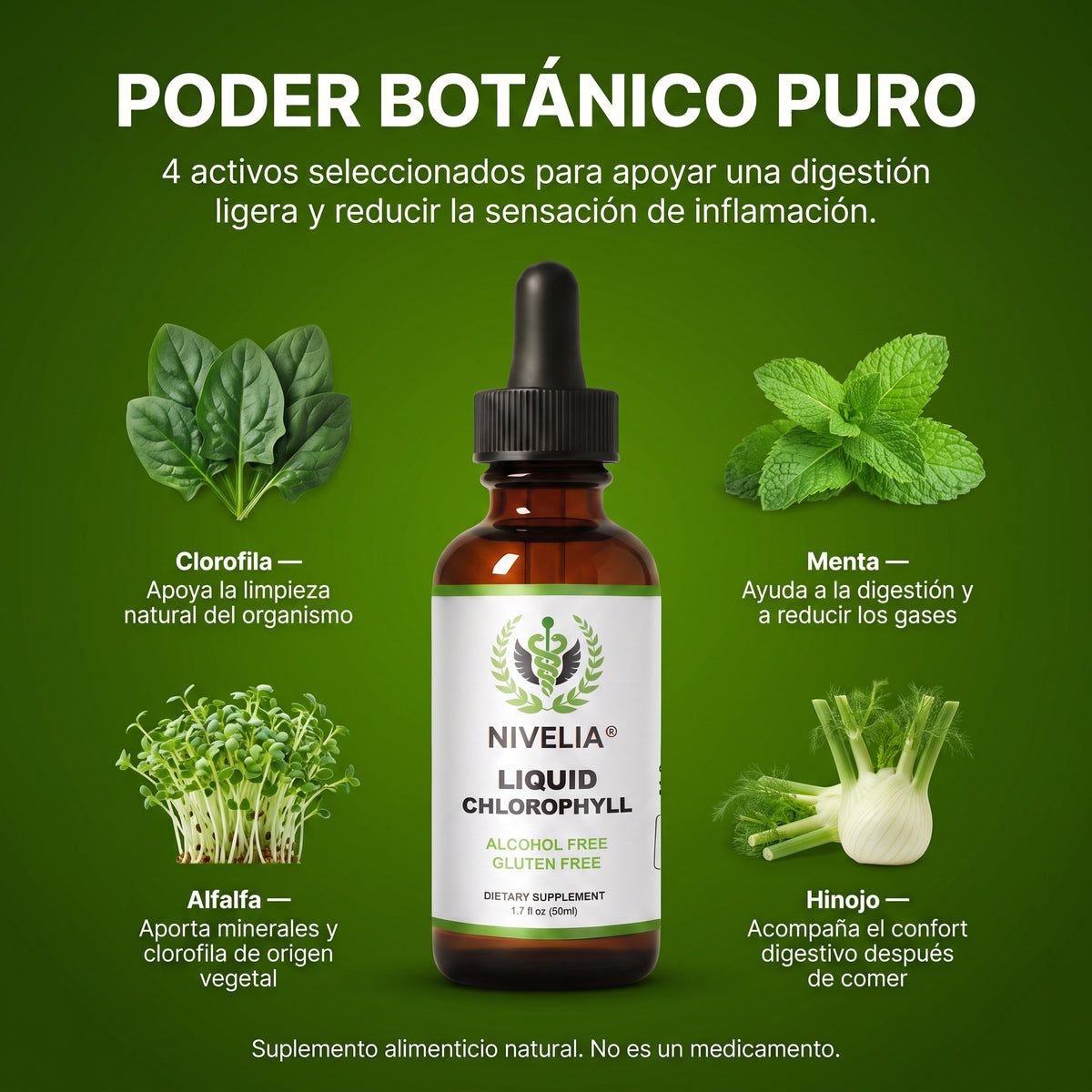 Gotas NIVELIA® | Clorofila Détox Intestinal