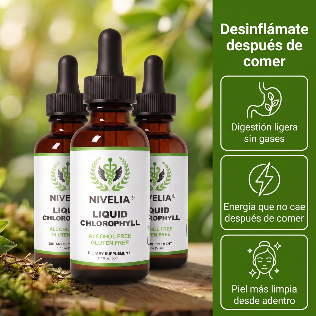 Gotas NIVELIA® | Clorofila Détox Intestinal