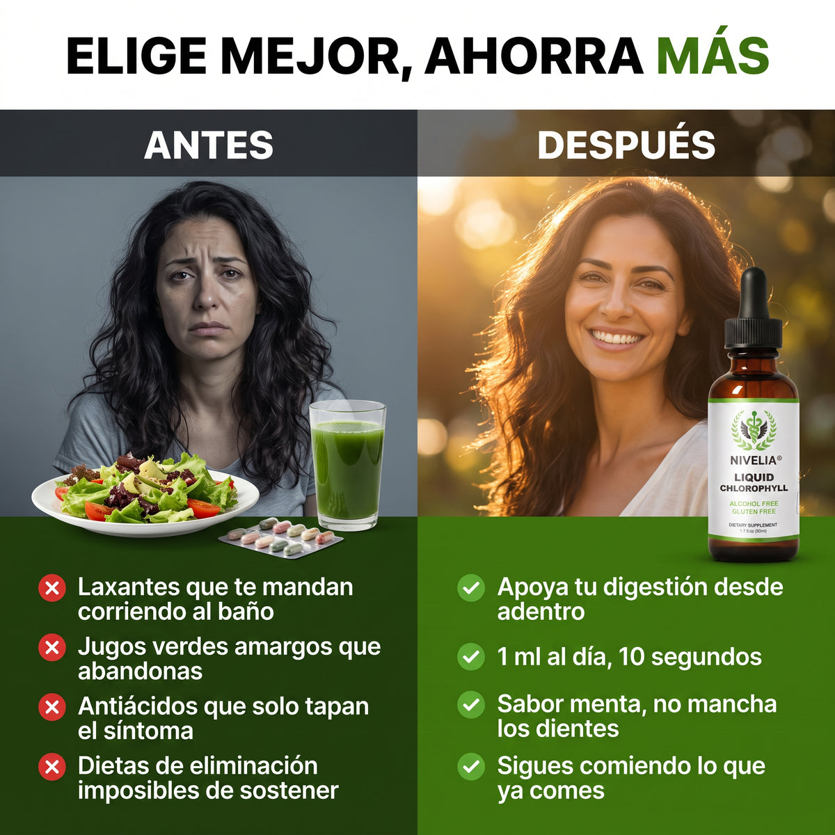 Gotas NIVELIA® | Clorofila Détox Intestinal
