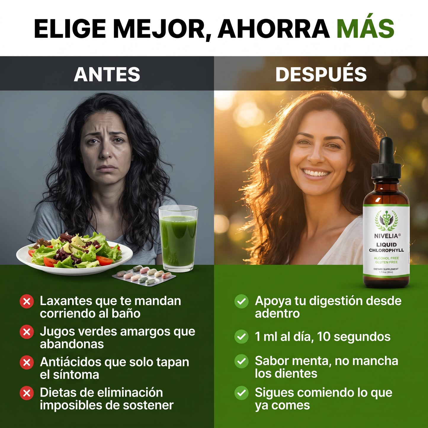 Gotas NIVELIA® | Clorofila Détox Intestinal
